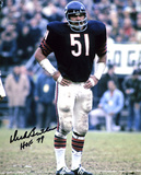 Dick Butkus Chicago Bears -Hands on Hips- with HOF 79 Inscription