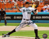 Josh Johnson Florida Marlins Autographed Photo (Hand Signed Collectable)