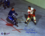 Gordie Howe Detroit Red Wings with ''Mr Hockey'' Inscription