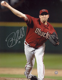 Brandon Webb Red Jersey Pitching Photo