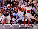 Victor Cruz Signed Super Bowl XLVI Touchdown Horizontal Photo