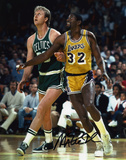 Magic Johnson Los Angeles Lakers with Larry Bird