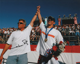 Mark Spitz Olympian with Michael Phelps