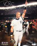 Darryl Strawberry NY Yankees Pinstripe Jersey Hand in Air Vertical Photo