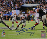 Ahmad Bradshaw Signed Super Bowl XLVI Run Up The Middle Horizontal Photo