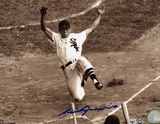 Luis Aparicio Chicago White Sox - Slide - Black and White