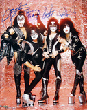Kiss Band Signed Group Pose Fire graph
