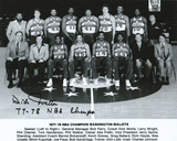 Dick Motta Washington Bullets with 77-78 NBA Champs Inscription