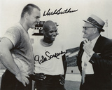Dick Butkus and Gale Sayers Chicago Bears with George Halas