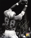 Charlie Sanders Detroit Lions with HOF '07 Inscription