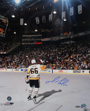 Mario Lemieux Skating Towards Crowd Vertical