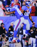Hakeem Nicks / Victor Cruz Dual Signed Celebration Vertical