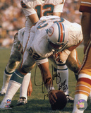 Jim Langer Miami Dolphins with HOF '87 and 17-0 Inscription