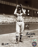 Bob Feller Cleveland Indians with HOF 62 Inscription