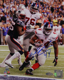 Ahmad Bradshaw Super Bowl XLVI Game Winning TD "Fall Into Endzone" Signed Vertical