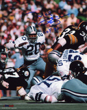 Mel Renfro Dallas Cowboys - Action with HOF 96 Inscription