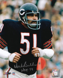 Dick Butkus Chicago Bears - Running with HOF 79 Inscription