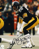 Jack Lambert Pittsburgh Steelers  with HOF 90 Inscription