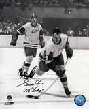 Gordie Howe Detroit Red Wings Black and White with Mr Hockey 9 Inscription