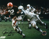 Jim Brown Cleveland Browns with HOF 71 Inscription
