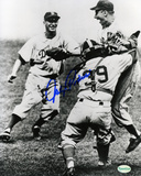 Johnny Podres Los Angeles Dodgers -Celebration