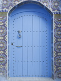 Blue Doorway  Chefchaouen  Morocco  North Africa  Africa