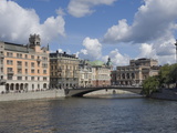 View Along Stromgatan to the Opera House  Stockholm  Sweden  Scandinavia  Europe