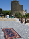Maiden Tower in the Center of the Old City of Baku  UNESCO World Heritage Site  Azerbaijan