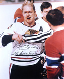 Bobby Hull Chicago Blackhawks with The Golden Jet  Autographed Photo (Hand Signed Collectable)