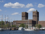 The Town Hall and Harbour  Oslo Norway  Scandinavia  Europe