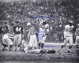Chuck Bednarik over Frank Gifford w/ "HOF 67 / This f… Game is OVER! Sorry Frank" Inscription