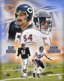 Dick Butkus (HOF 79 inscription) and Brian Urlacher Chicago Bears - Collage - Dual