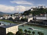 View of the Old Town and Fortress Hohensalzburg  Seen From Kapuzinerberg  Salzburg  Austria  Europe