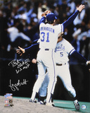 George Brett and Bret Saberhagen Royals - WS Action MVP Autographed Photo (Hand Signed Collectable)
