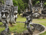 Statues at Xieng Khuan (Buddha Park)  Vientiane  Laos  Indochina  Southeast Asia  Asia