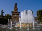 Castle Sforzesco  Milan  Lombardy  Italy  Europe