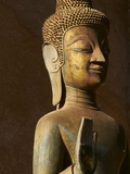 Statue of the Buddha  Haw Pha Kaeo  Vientiane  Laos  Indochina  Southeast Asia  Asia