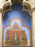Painting of the Annunciation and Trinity  Notre Dame Cathedral  Bayeux Calvados  Normandy  France