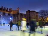 Ice Skating in Winter  Tower of London  London  England  United Kingdom  Europe