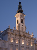 Town Hall (Rathaus) at Twilight  Stadtplatz  Steyr  Oberosterreich (Upper Austria)  Austria  Europe