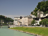 Salzach River and Old Town  Salzburg  Austria  Europe