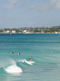 Surfers at Enterprise Point  Barbados  Windward Islands  West Indies  Caribbean  Central America