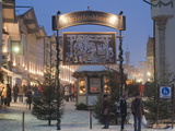 Main Entrance to Christkindlmarkt (Christmas Market)  Marktstrasse at Twilight  Bavaria