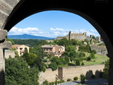 View of Tuscania and Ruins of Rivellino Castle  Tuscania  Viterbo Province  Latium  Italy  Europe