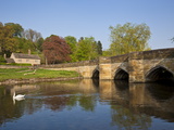 The Bridge Over the River Wye  Bakewell  Peak District National Park  Derbyshire  England  Uk