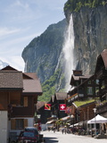 Staubbach Falls in Lauterbrunnen  Jungfrau Region  Switzerland  Europe