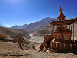 Chortens (Stupas) in Tangbe Village  Mustang  Nepal  Asia