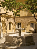 Patio With Fountain at Divino Salvador Church  Seville  Andalusia  Spain  Europe