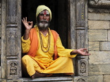 Portrait of Sadhu  Pashupatinath Temple  Kathmandu  Nepal  Asia