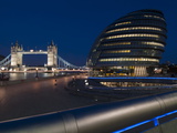 Tower Bridge and City Hall Dusk  London  England  United Kingdom  Europe